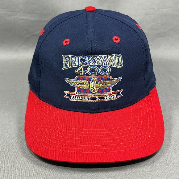 Vtg Brickyard 400 NASCAR Snapback Hat Cap Logo 7 Indianapolis AC Delco Mens 90s - Picture 2 of 12